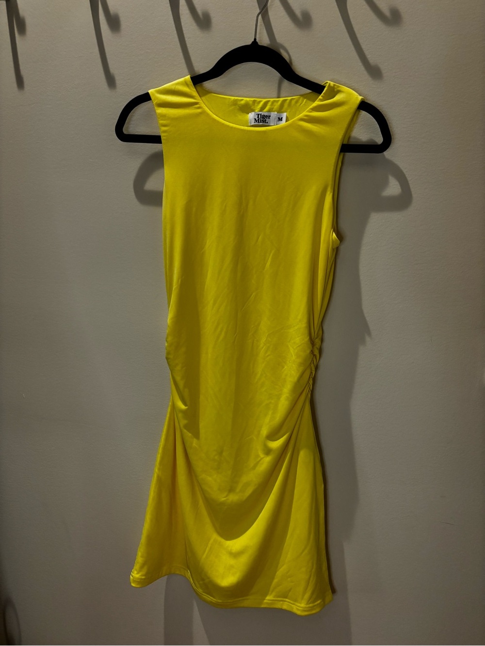 Tiger Mist Bright Yellow Sleeveless Mini Dress1510